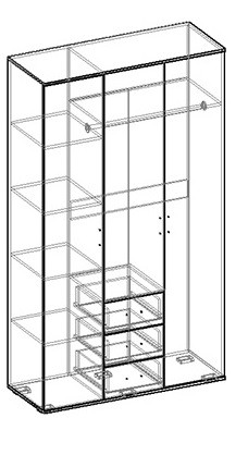 Альтернатива шкаф трехстворчатый в Бердске - berdsk.mebelnovo.ru | фото