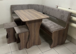 Кухонный уголок Миссия V велюр(серый) в Бердске - berdsk.mebelnovo.ru | фото