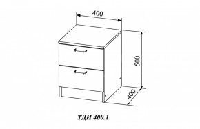 Тумба прикроватная Diamante ТДИ 400-1 в Бердске - berdsk.mebelnovo.ru | фото