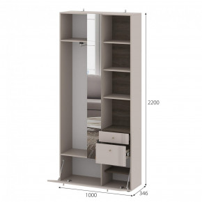 Вешалка с зеркалом Одетта (ВШ1) в Бердске - berdsk.mebelnovo.ru | фото